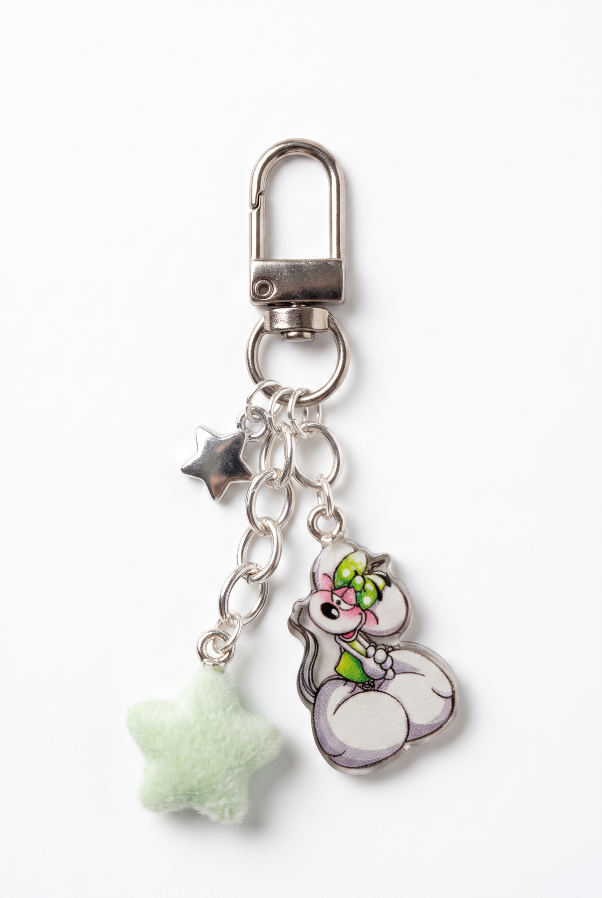 Diddl Keychain "Diddlina mit Stern"