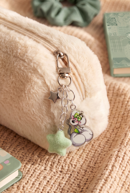 Diddl Keychain "Diddlina mit Stern"