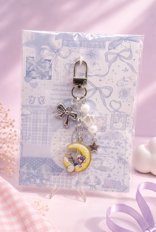 Diddl Keychain "Diddlina auf Käsemond"
