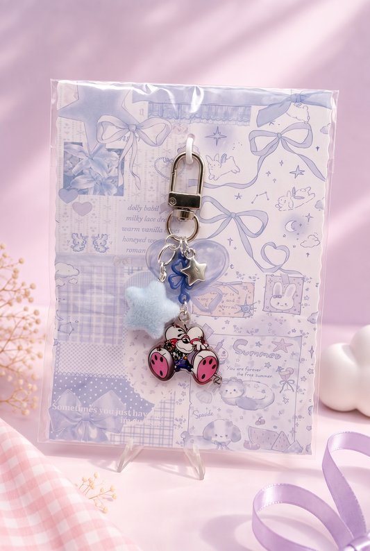 Diddl Keychain "Diddl Blau mit Stern"