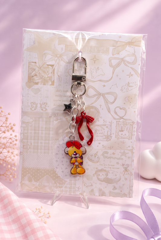 Diddl Keychain "Pimboli Rot"
