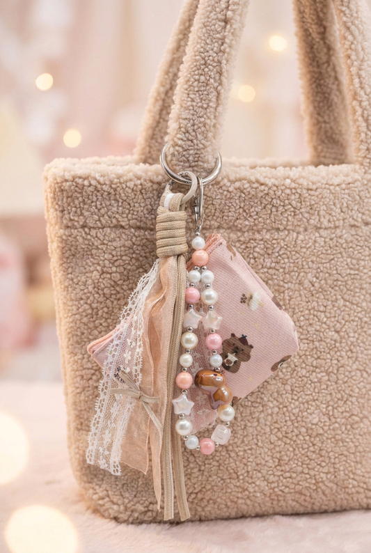 XXL Bagcharm "Capybara Beige"