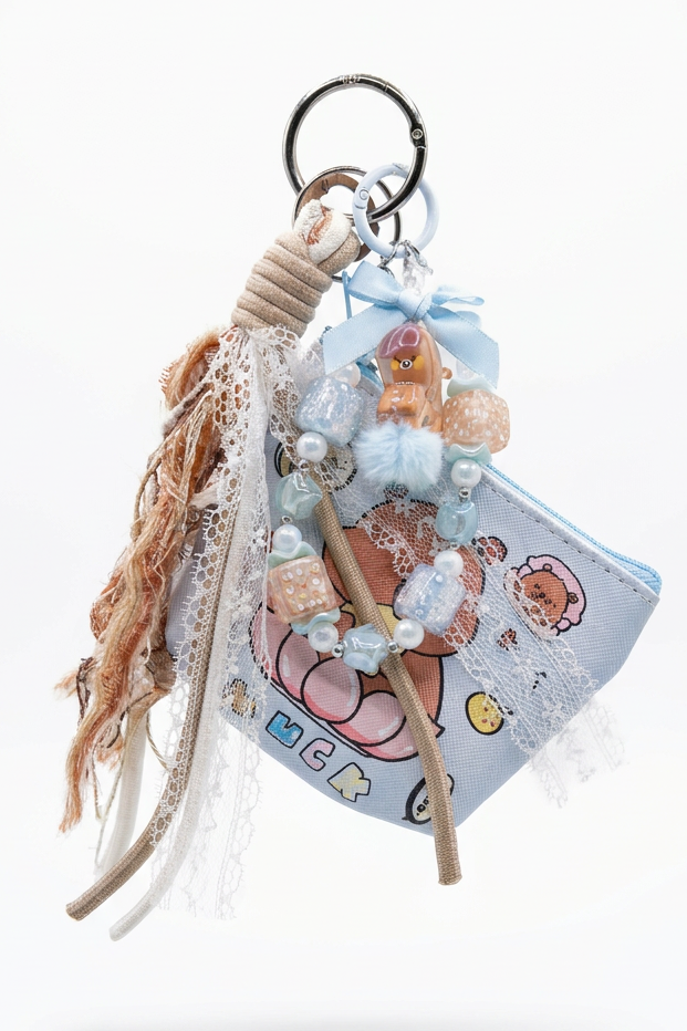 XXL Bagcharm "Capybara Blau"