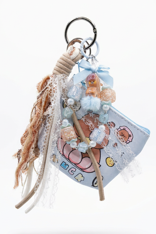 XXL Bagcharm "Capybara Blau"